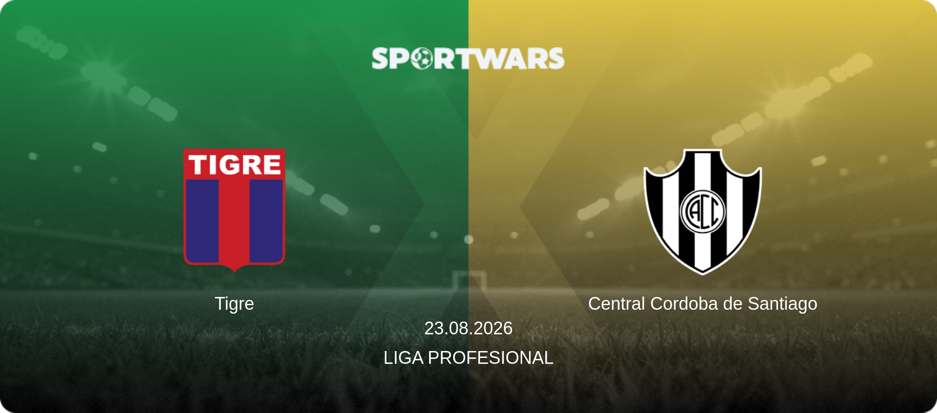 Tigre — Central Cordoba de Santiago, 23.08.2026 — Liga Profesional (match preview)