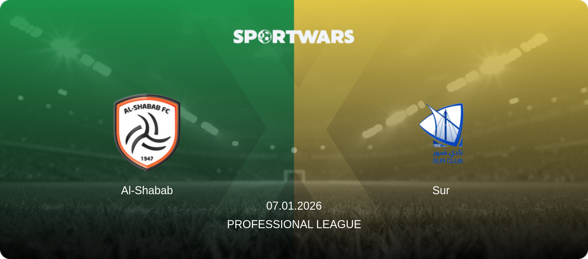 Al-Shabab — Sur, 07.01.2026 — Professional League (match preview)