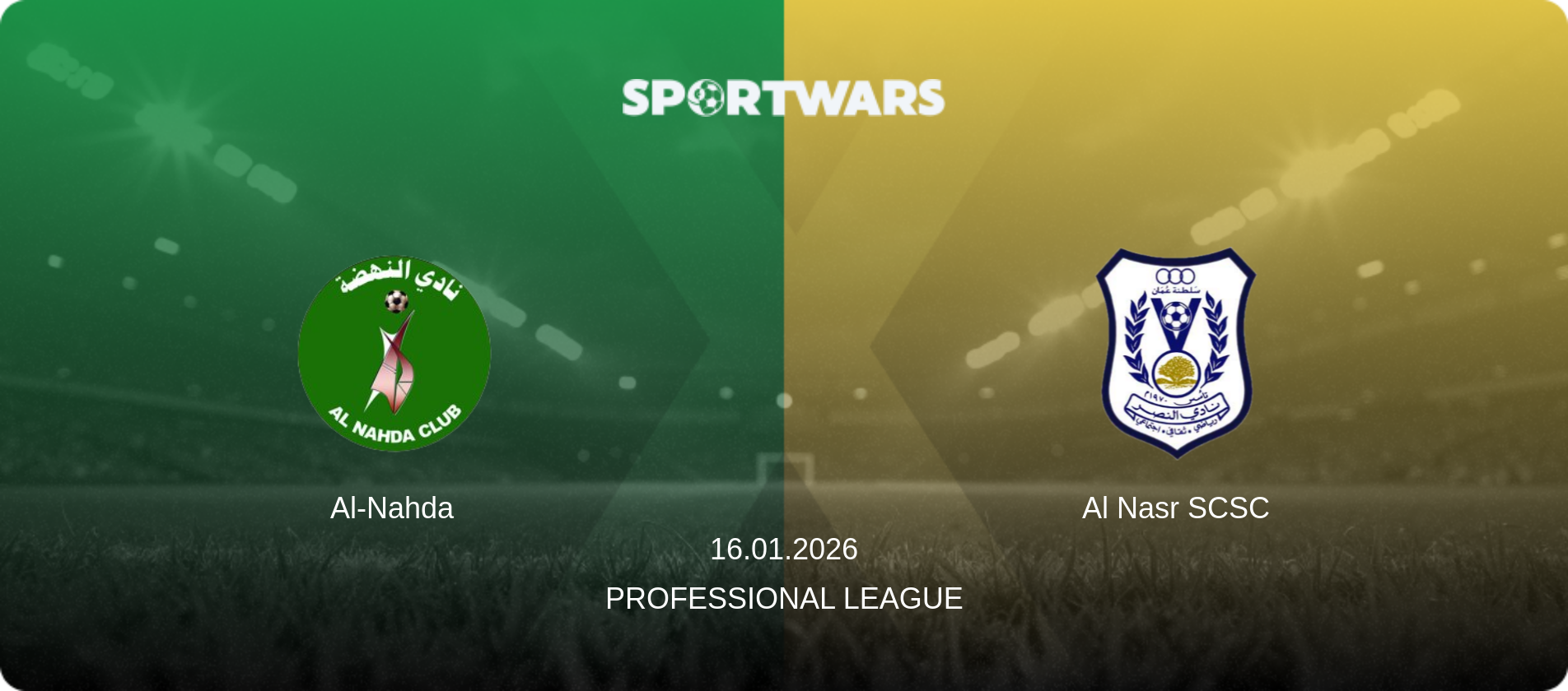 Al-Nahda — Al Nasr SCSC, 16.01.2026 — Professional League (match preview)