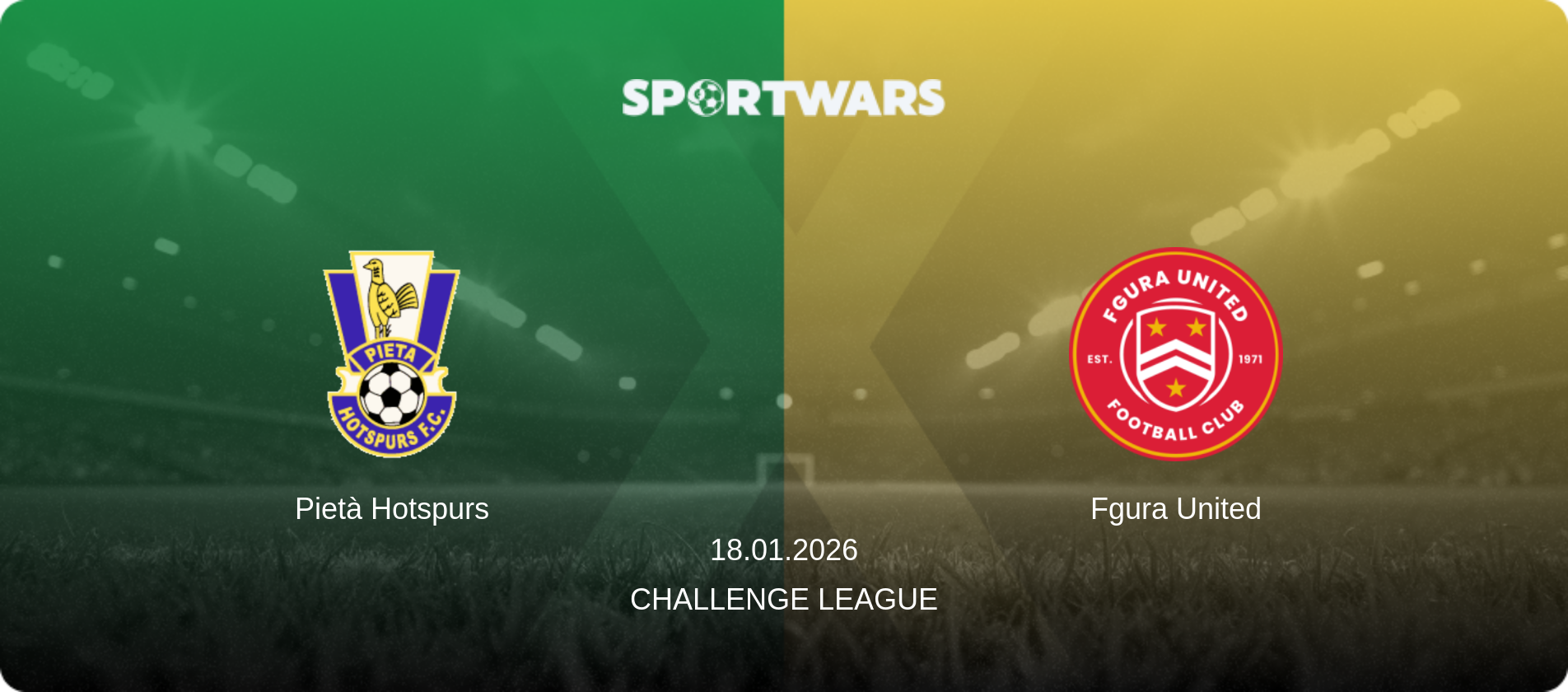 Pietà Hotspurs — Fgura United, 18.01.2026 — Challenge League (match preview)
