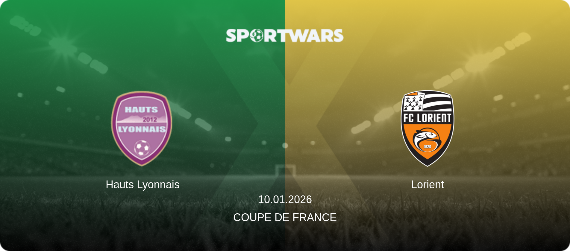 Hauts Lyonnais — Lorient, 10.01.2026 — Coupe de France (match preview)