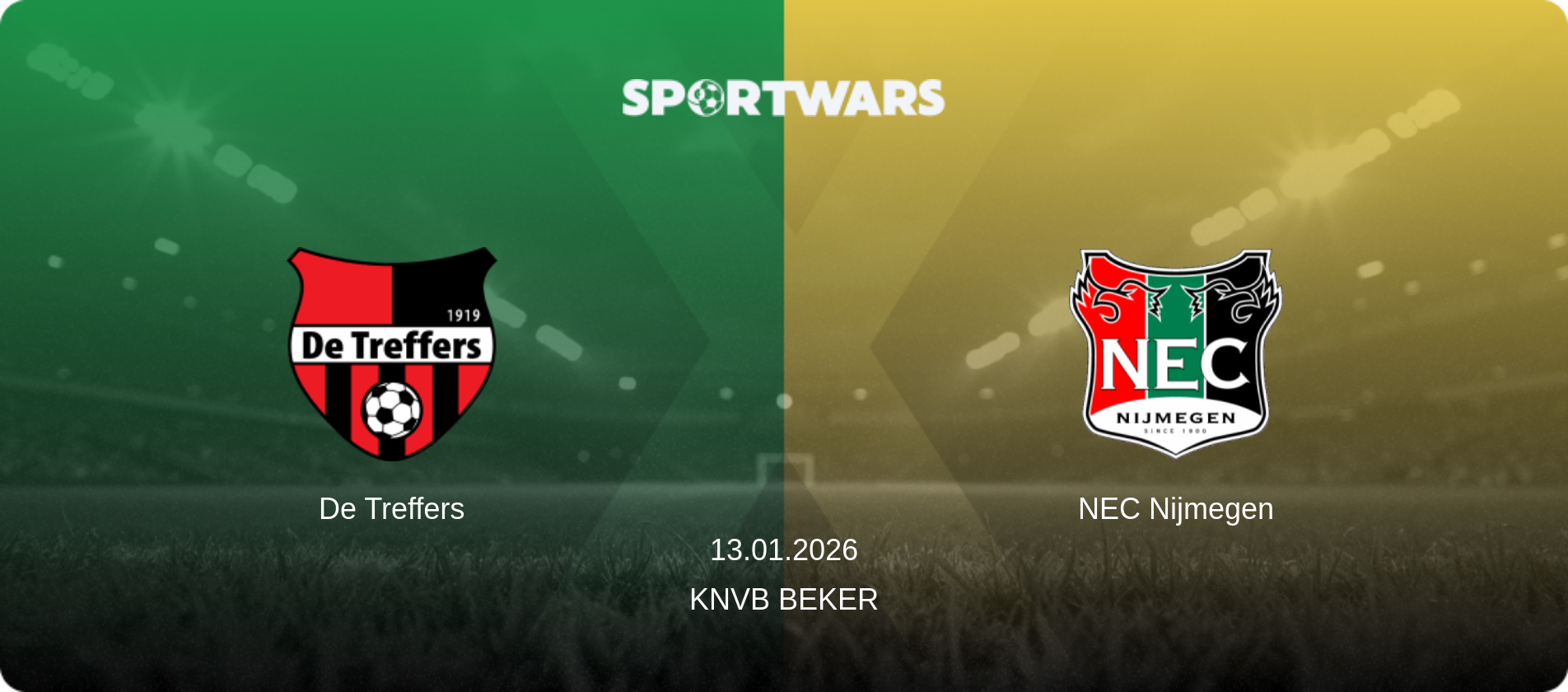 De Treffers — NEC Nijmegen, 13.01.2026 — KNVB Beker (match preview)