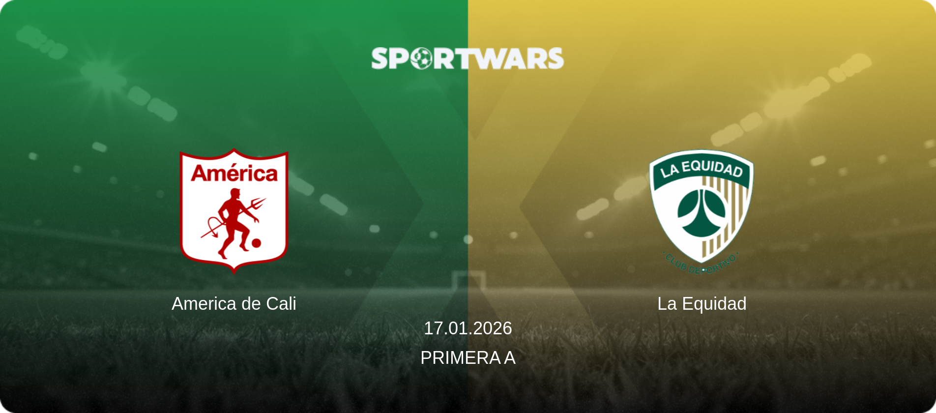 America de Cali — La Equidad, 17.01.2026 — Primera A (match preview)