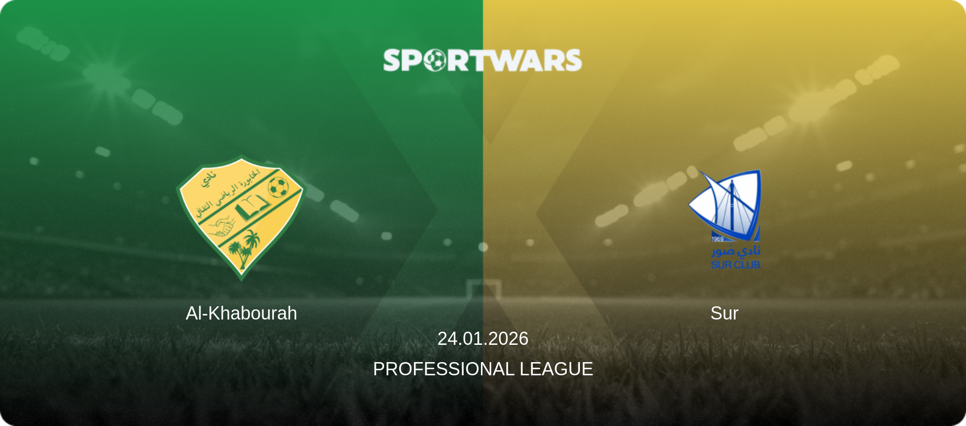 Al-Khabourah — Sur, 24.01.2026 — Professional League (match preview)