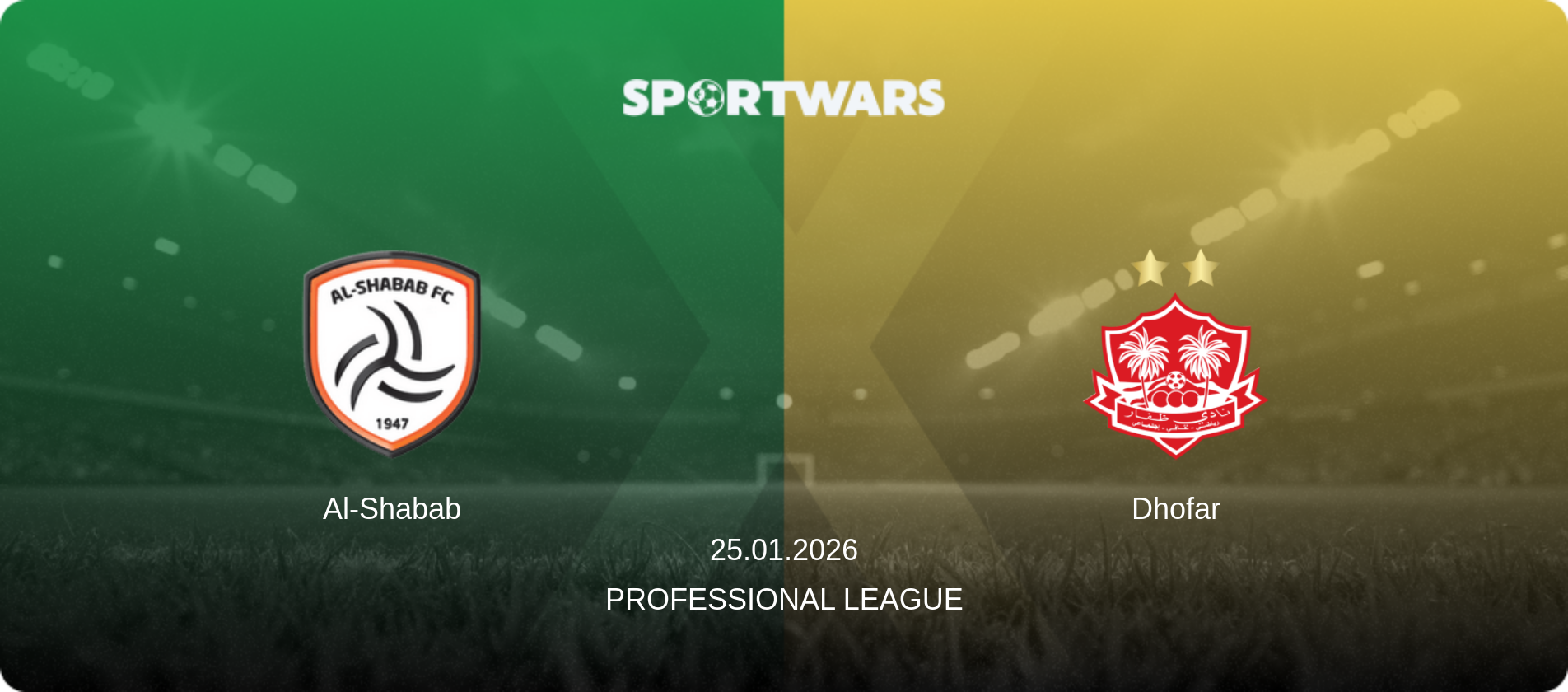 Al-Shabab — Dhofar, 25.01.2026 — Professional League (match preview)