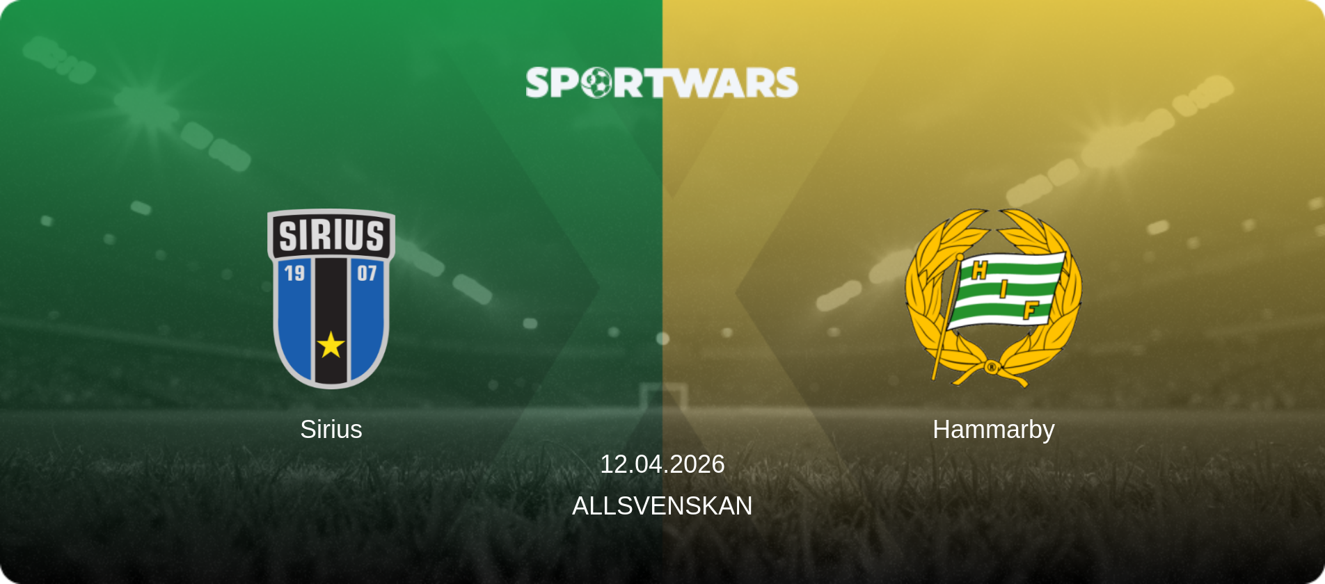 Sirius — Hammarby, 12.04.2026 — Allsvenskan (match preview)