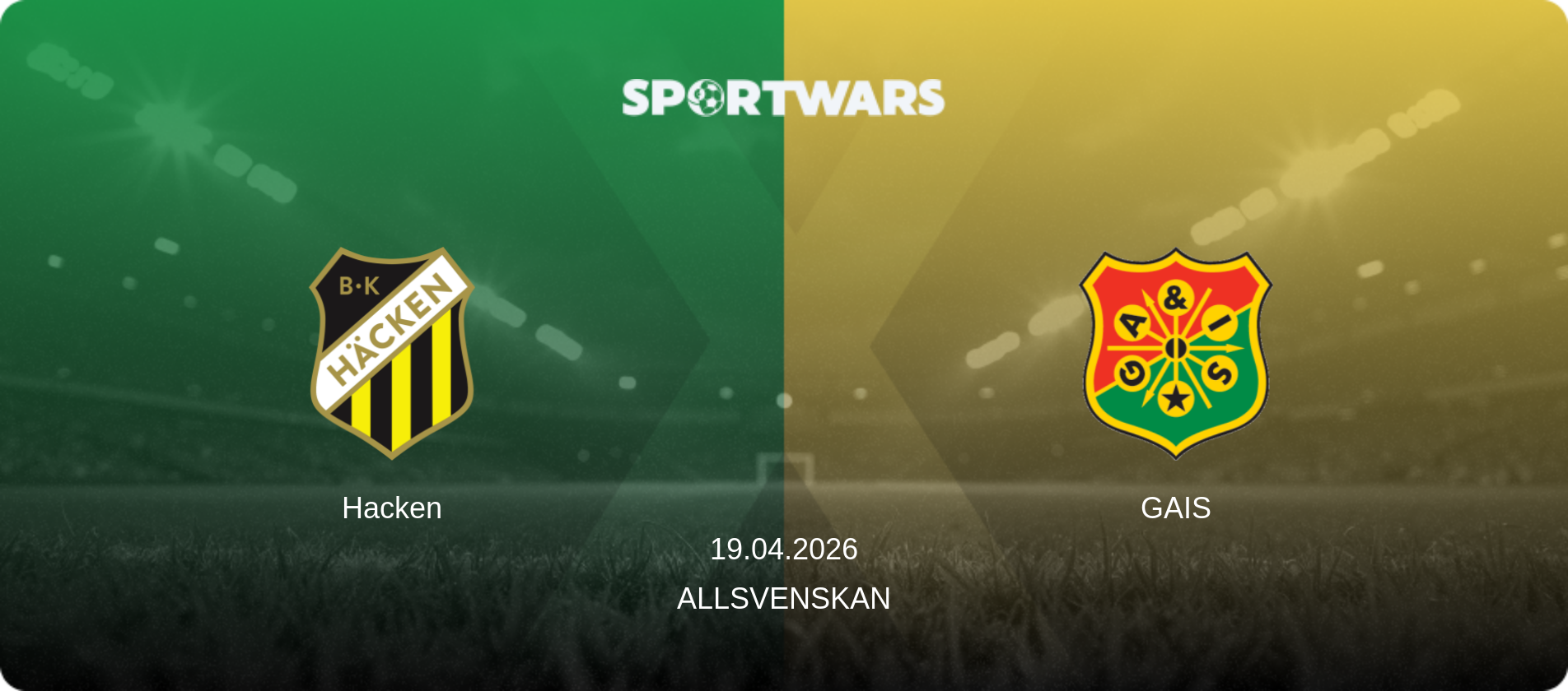 Hacken — GAIS, 19.04.2026 — Allsvenskan (match preview)
