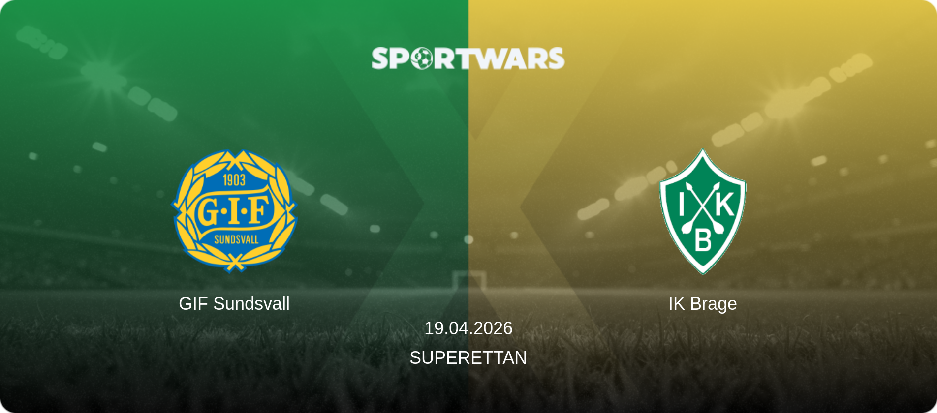 GIF Sundsvall — IK Brage, 19.04.2026 — Superettan (match preview)