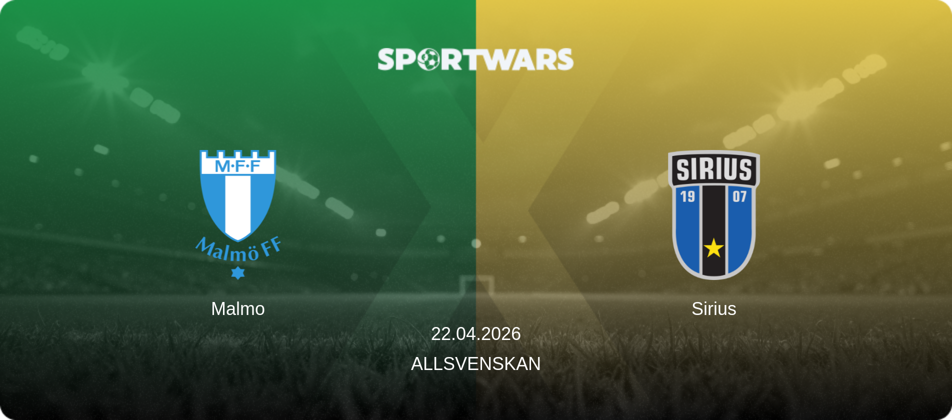 Malmo — Sirius, 22.04.2026 — Allsvenskan (match preview)