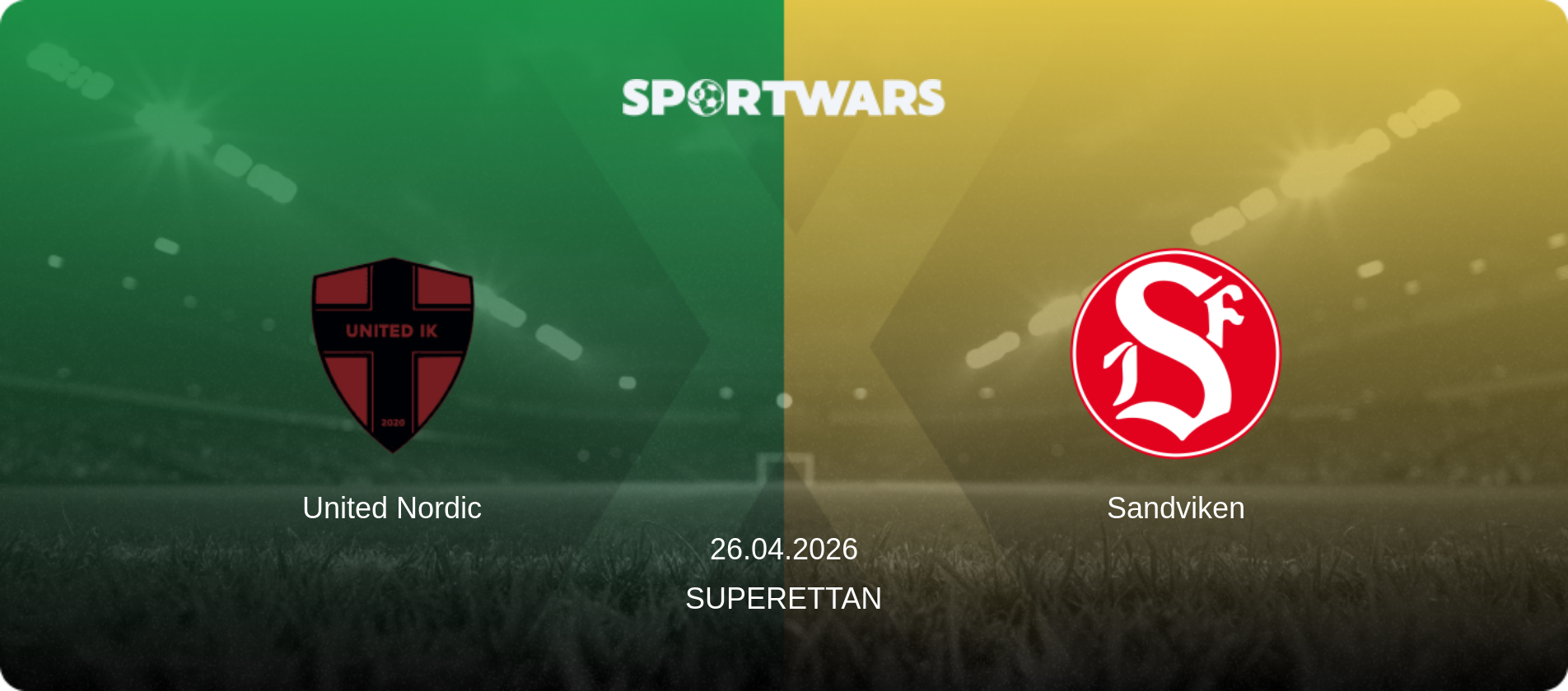 United Nordic — Sandviken, 26.04.2026 — Superettan (match preview)