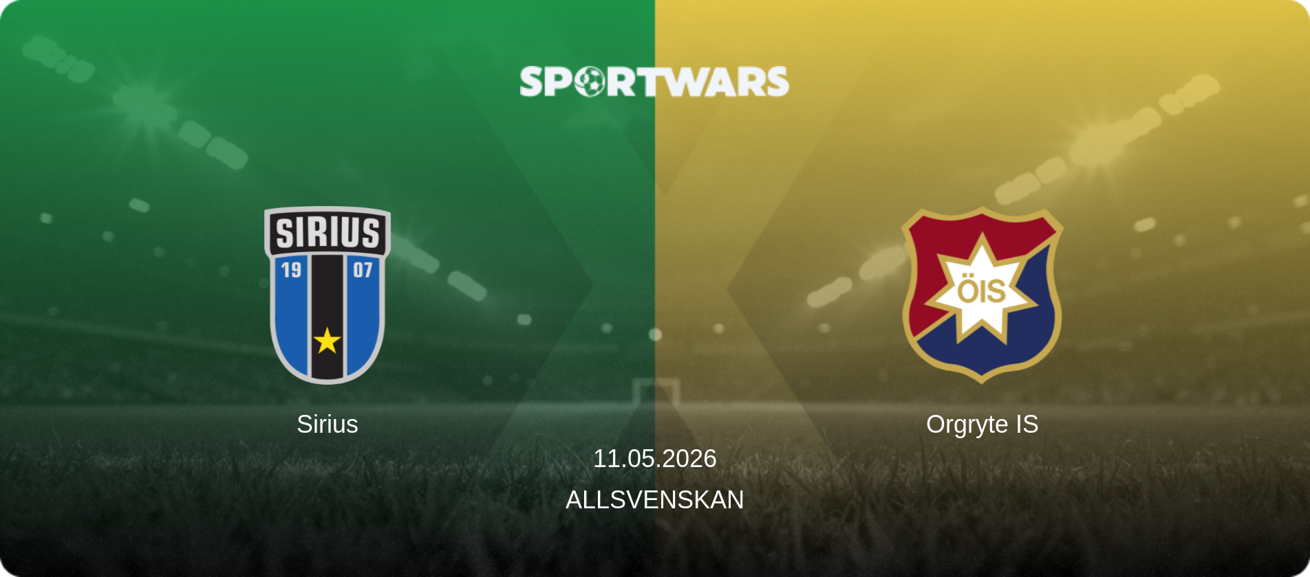 Sirius — Orgryte IS, 11.05.2026 — Allsvenskan (match preview)
