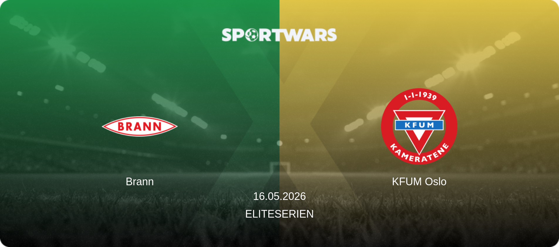 Brann — KFUM Oslo, 16.05.2026 — Eliteserien (match preview)
