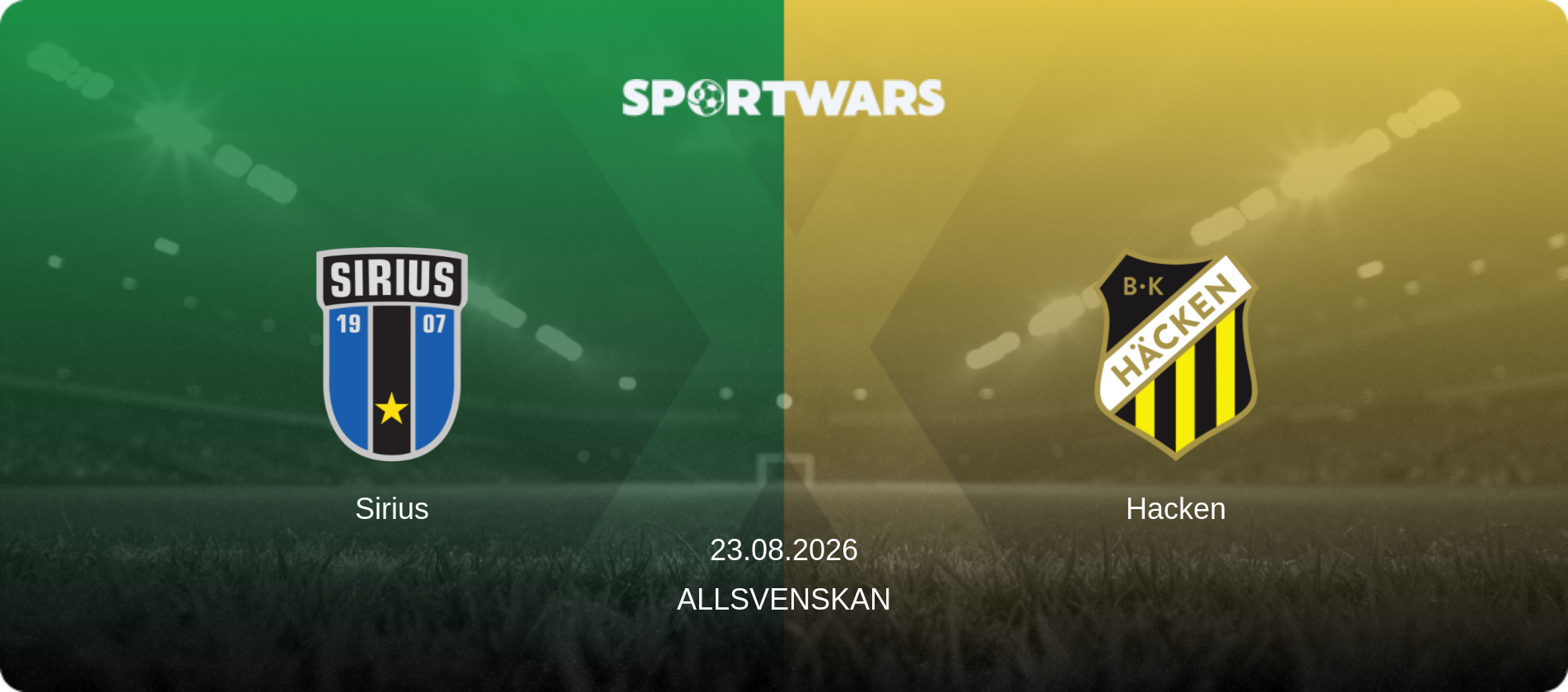 Sirius — Hacken, 23.08.2026 — Allsvenskan (match preview)