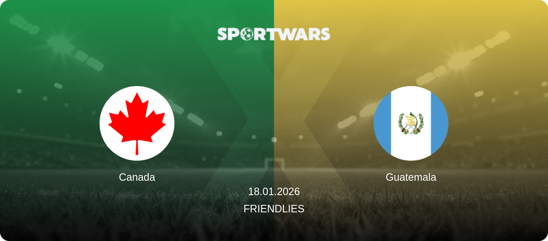 Canada — Guatemala, 18.01.2026 — Friendlies (match preview)
