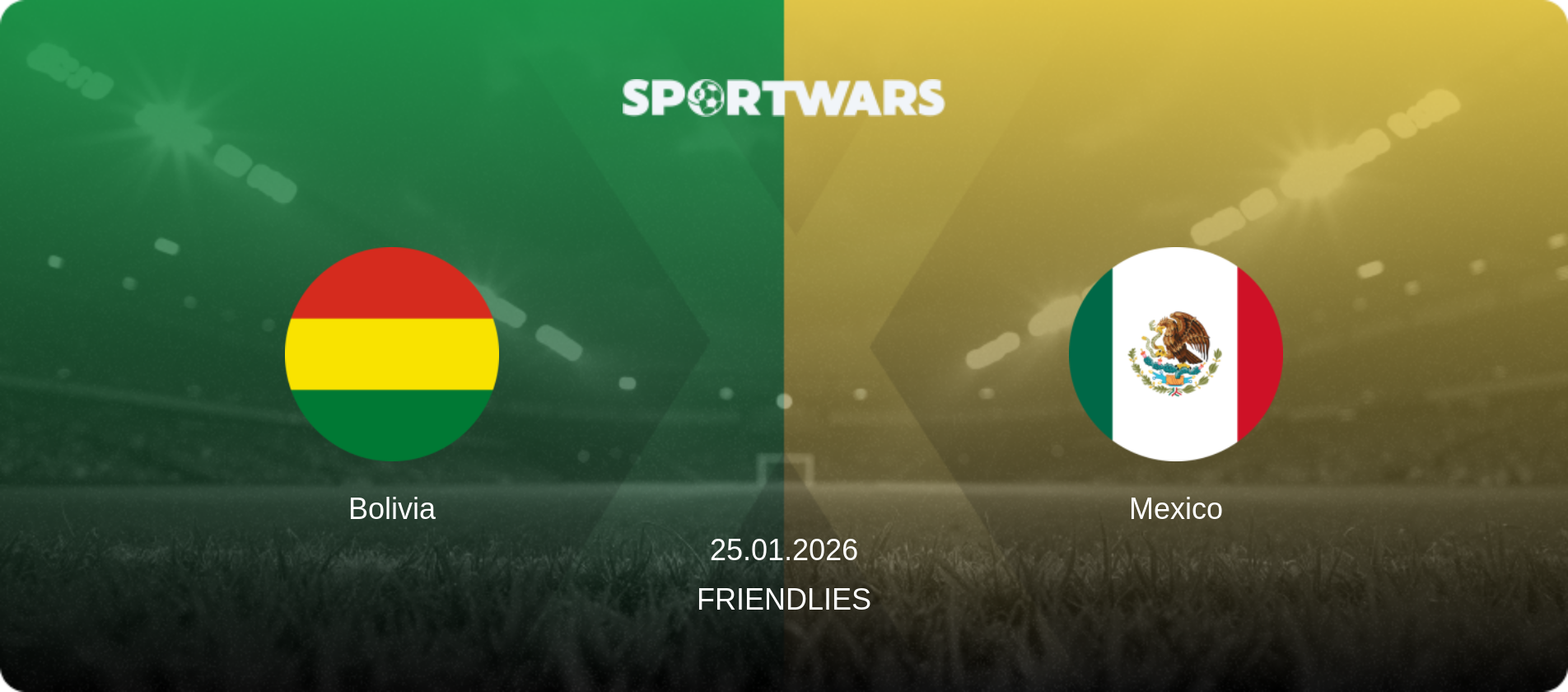 Bolivia — Mexico, 25.01.2026 — Friendlies (match preview)
