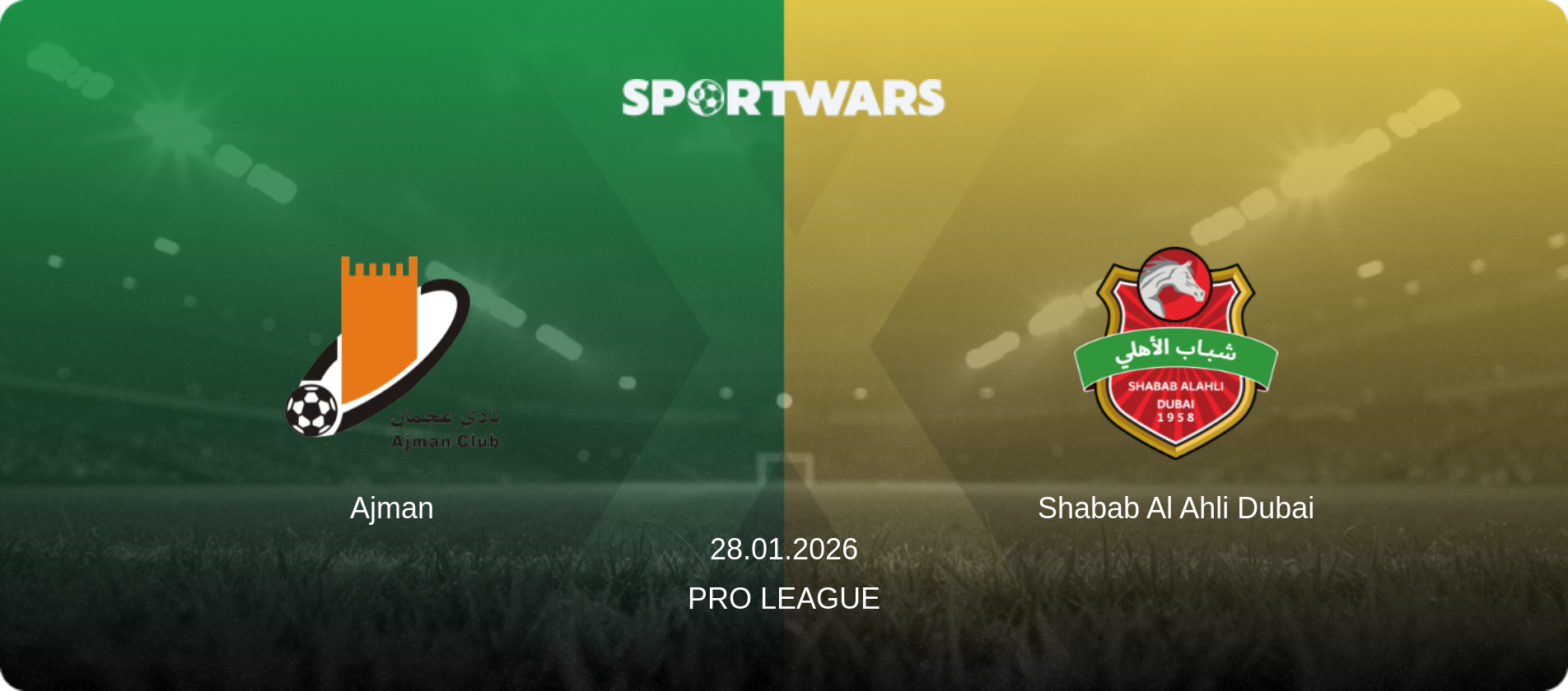 Ajman — Shabab Al Ahli Dubai, 28.01.2026 — Pro League (match preview)
