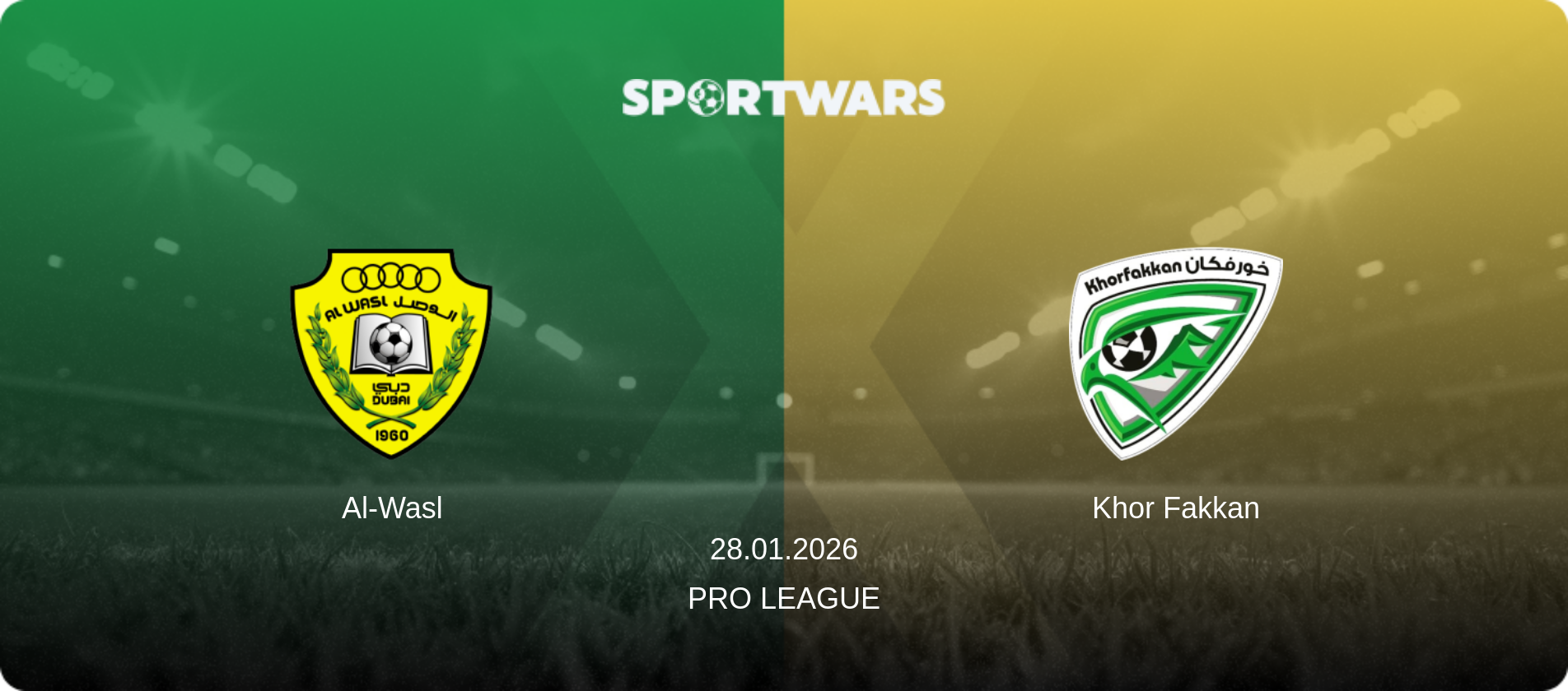 Al-Wasl — Khor Fakkan, 28.01.2026 — Pro League (match preview)