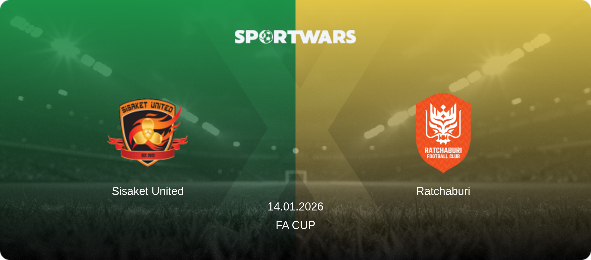 Sisaket United — Ratchaburi, 14.01.2026 — FA Cup (match preview)