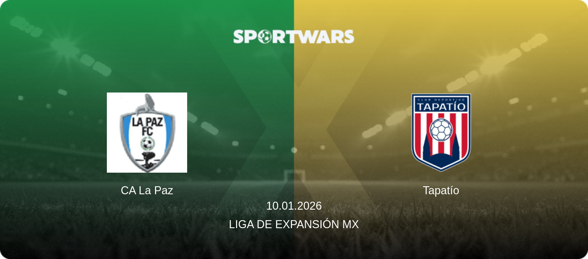 CA La Paz — Tapatío, 10.01.2026 — Liga de Expansión MX (match preview)