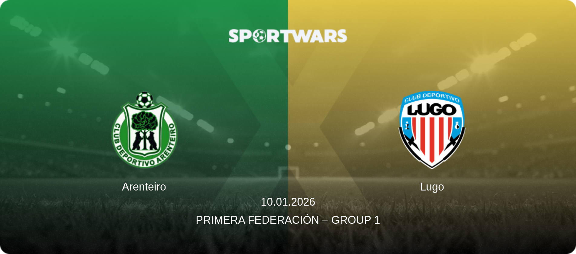 Arenteiro — Lugo, 10.01.2026 — Primera Federación – Group 1 (match preview)