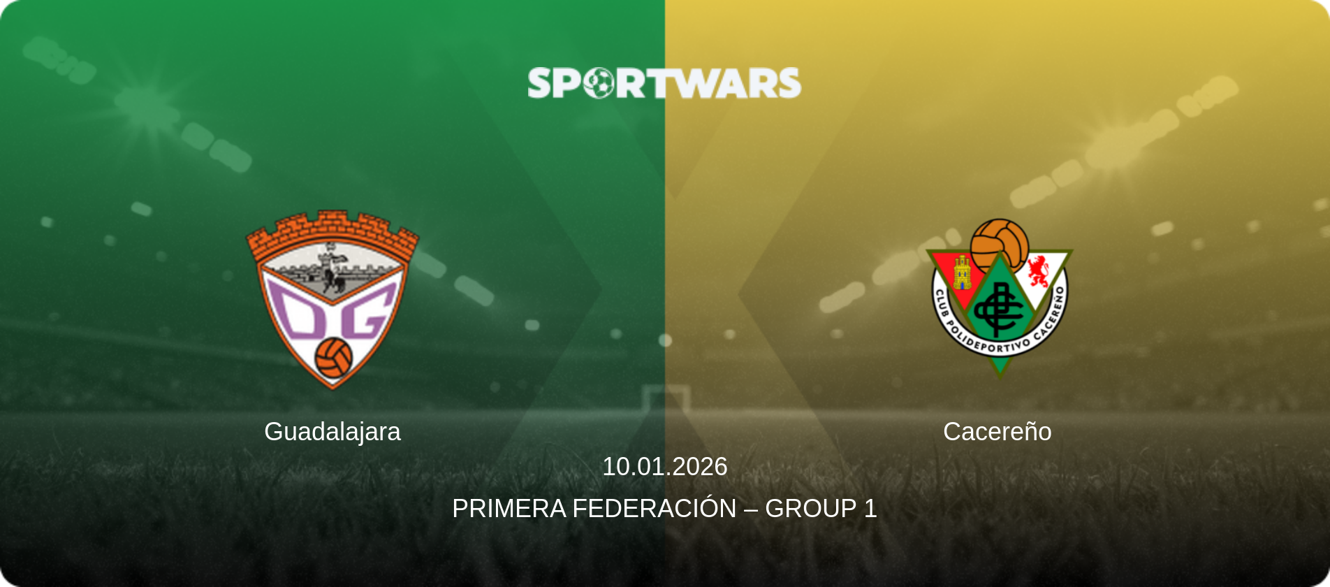 Guadalajara — Cacereño, 10.01.2026 — Primera Federación – Group 1 (match preview)