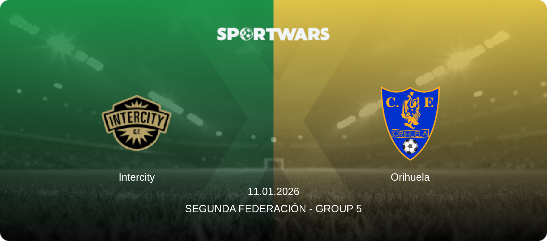 Intercity — Orihuela, 11.01.2026 — Segunda Federación - Group 5 (match preview)