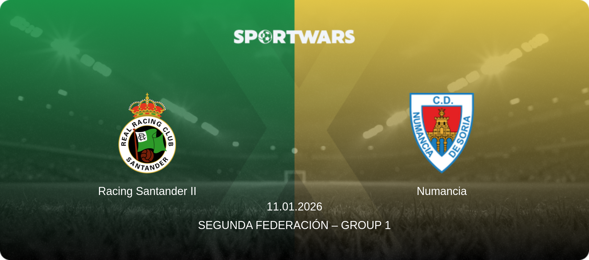 Racing Santander II — Numancia, 11.01.2026 — Segunda Federación – Group 1 (match preview)