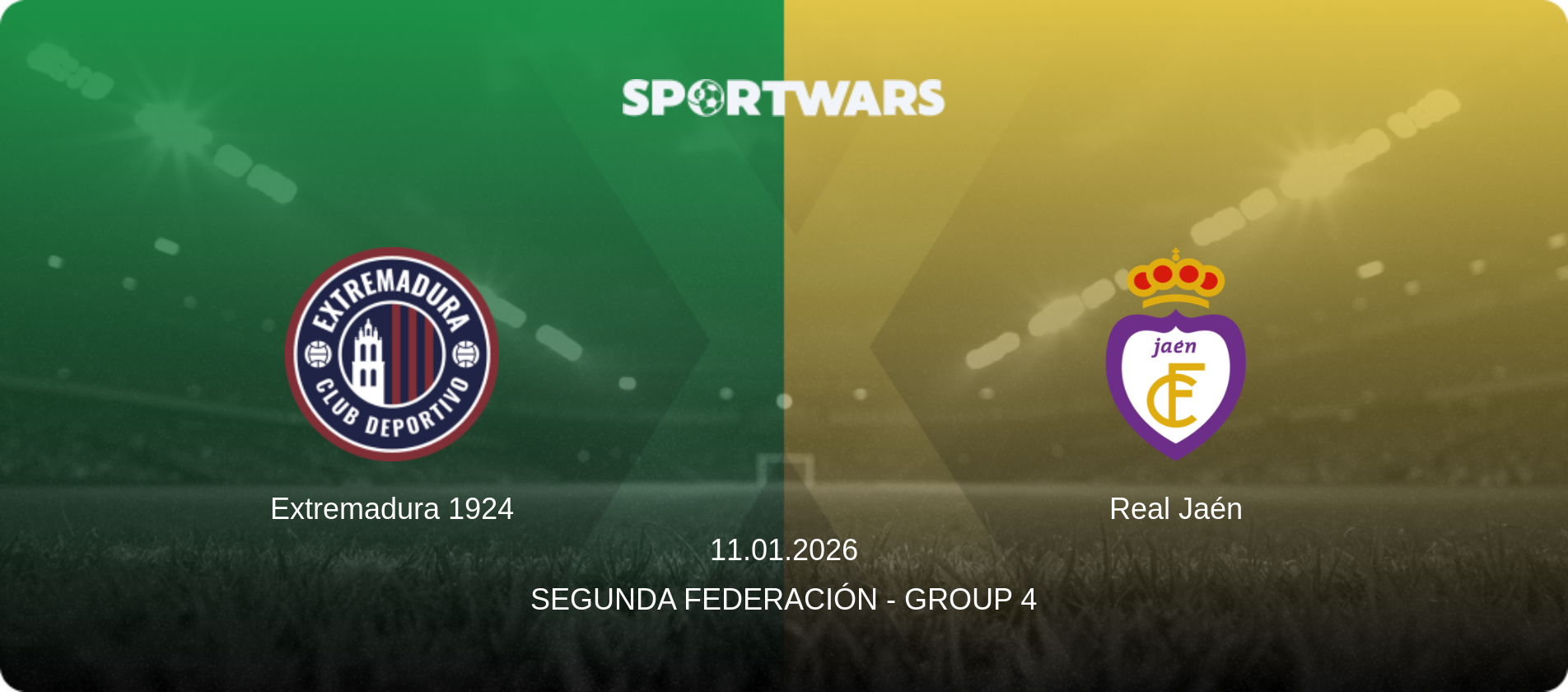Extremadura 1924 — Real Jaén, 11.01.2026 — Segunda Federación - Group 4 (match preview)