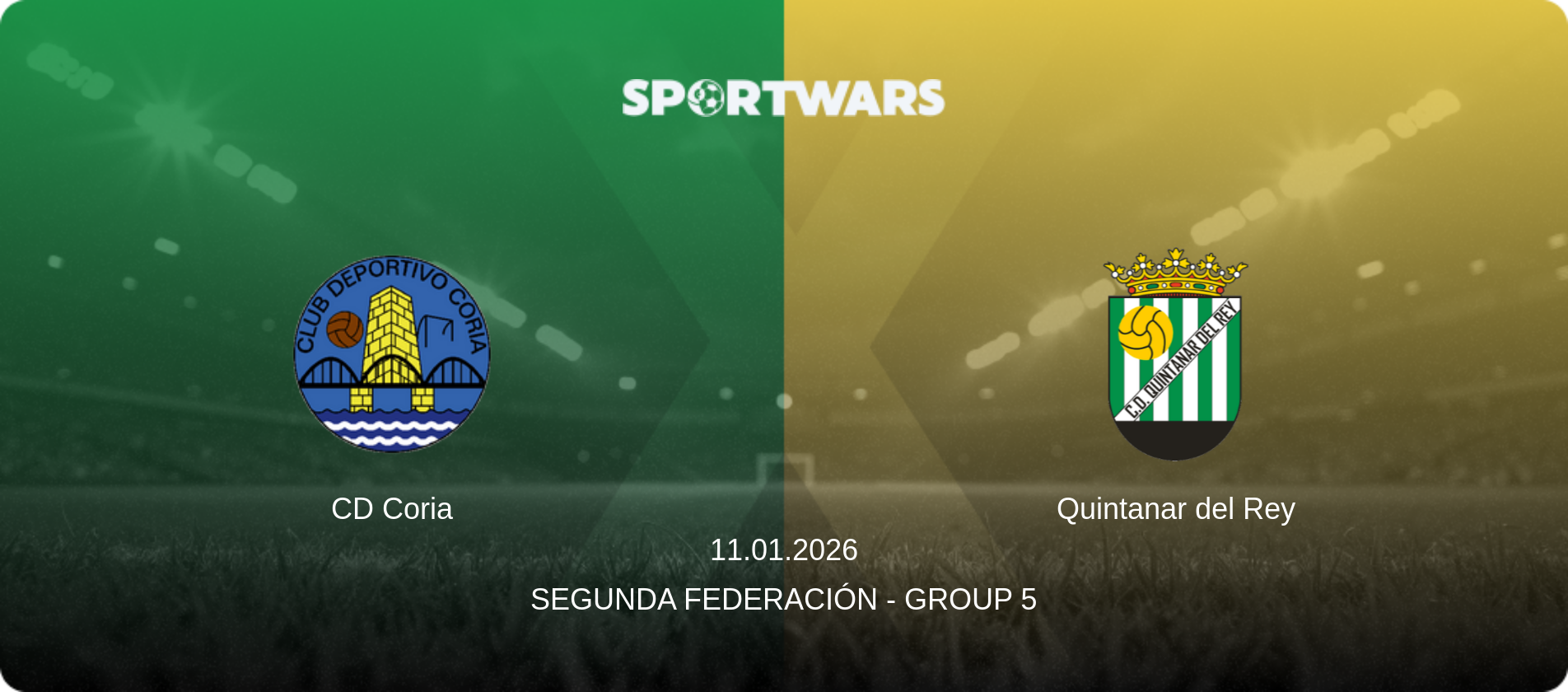 CD Coria — Quintanar del Rey, 11.01.2026 — Segunda Federación - Group 5 (match preview)