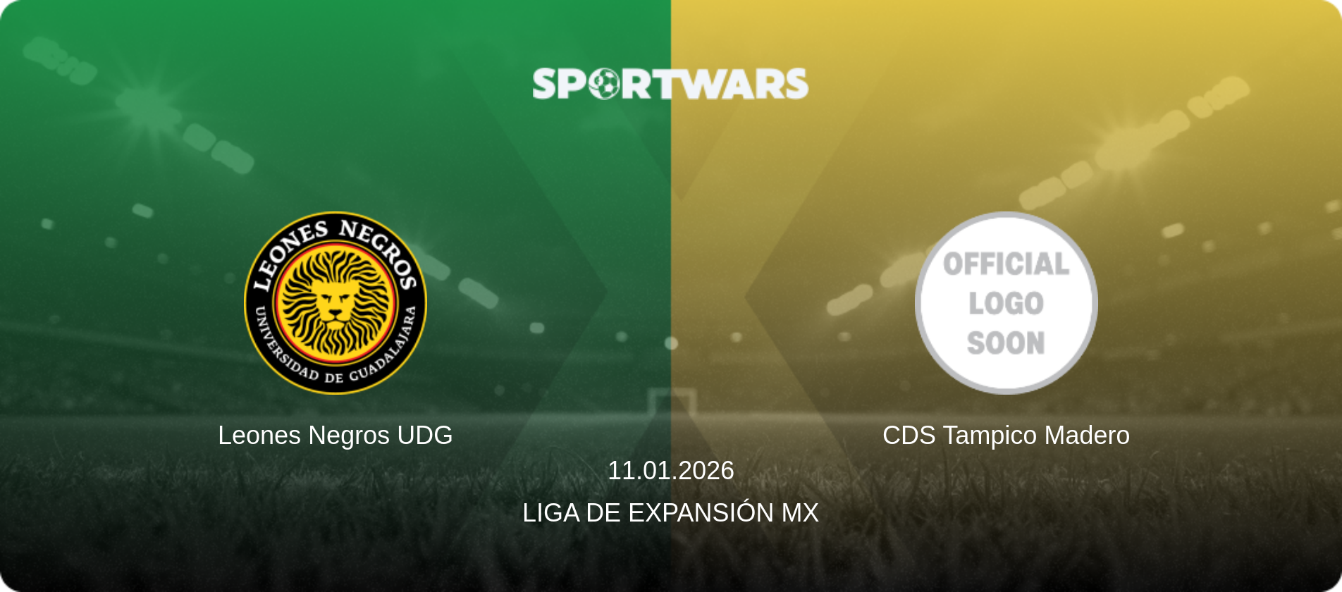 Leones Negros UDG — CDS Tampico Madero, 11.01.2026 — Liga de Expansión MX (match preview)