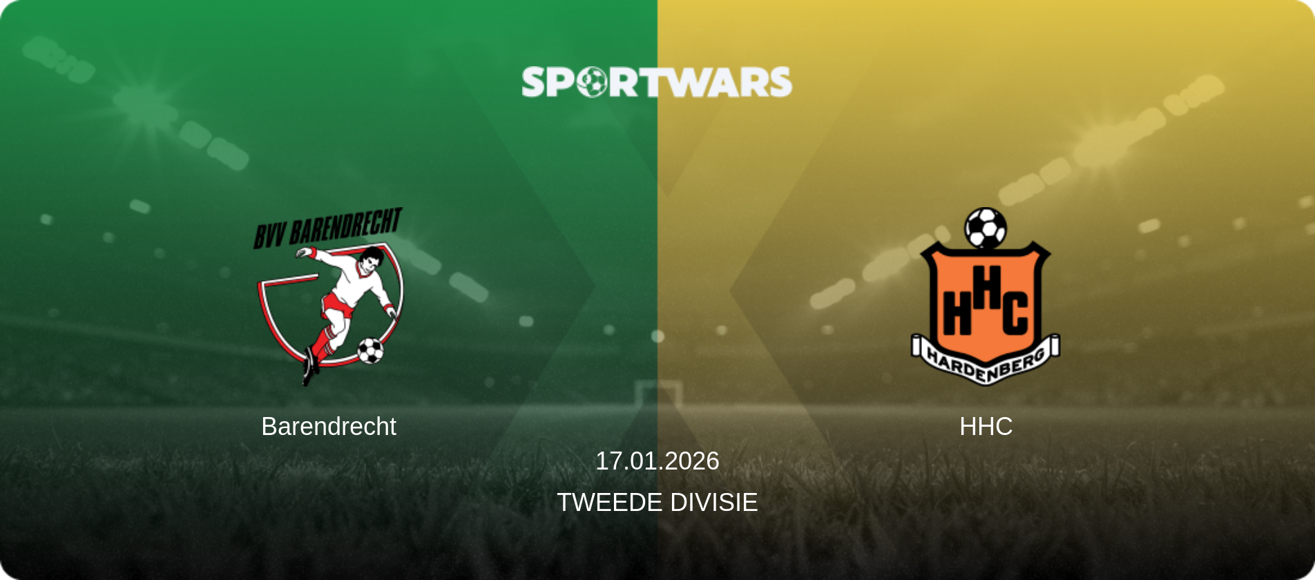 Barendrecht — HHC, 17.01.2026 — Tweede Divisie (match preview)