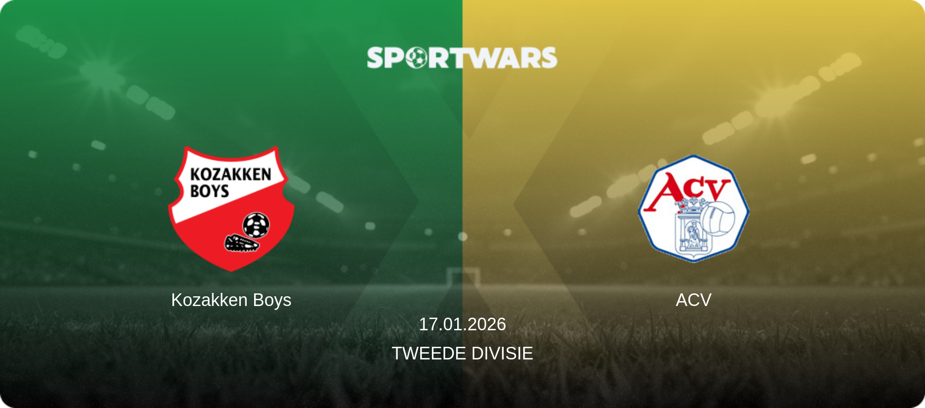 Kozakken Boys — ACV, 17.01.2026 — Tweede Divisie (match preview)