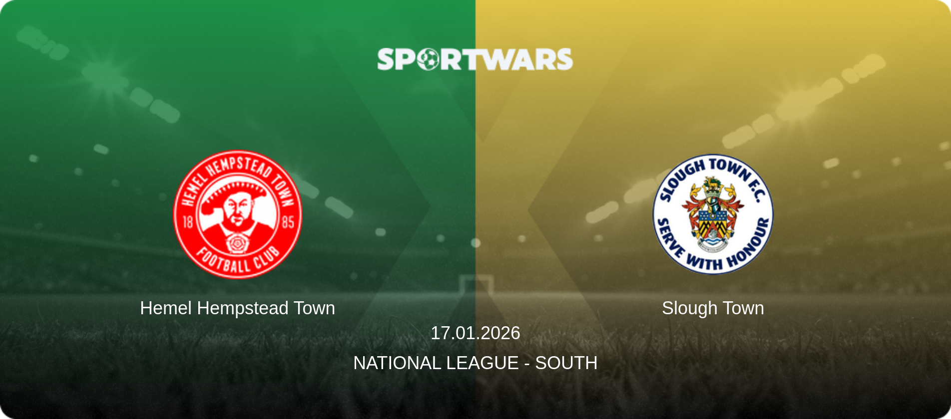 Hemel Hempstead Town — Slough Town, 17.01.2026 — National League - South (match preview)