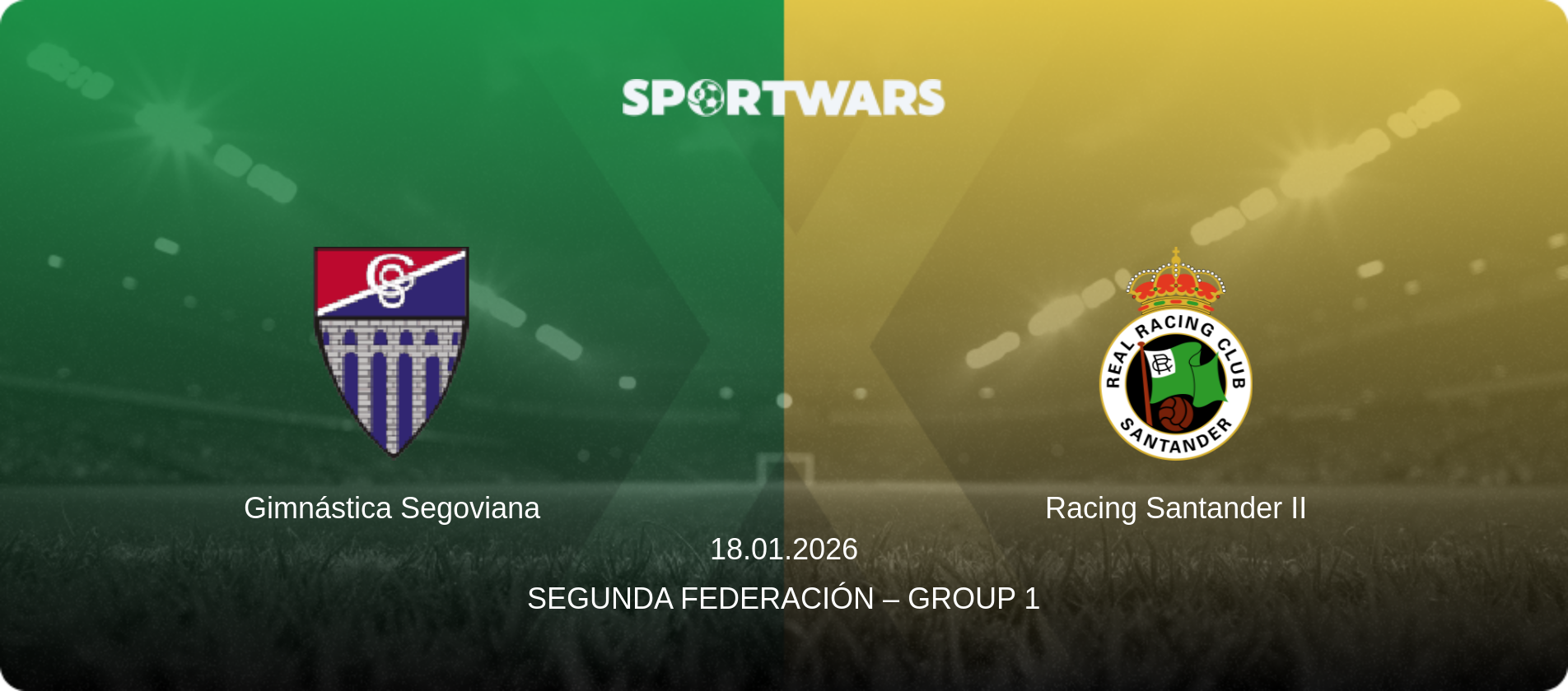 Gimnástica Segoviana — Racing Santander II, 18.01.2026 — Segunda Federación – Group 1 (match preview)