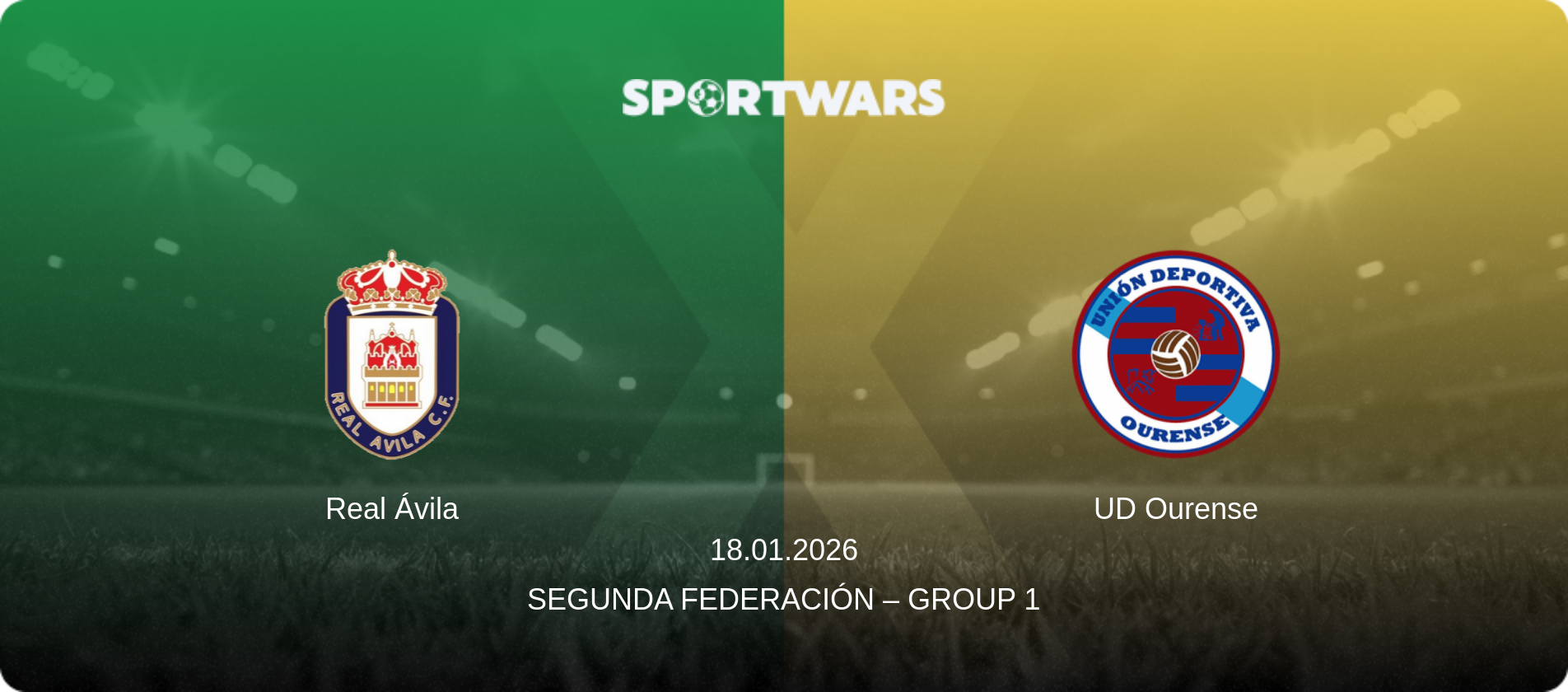 Real Ávila — UD Ourense, 18.01.2026 — Segunda Federación – Group 1 (match preview)