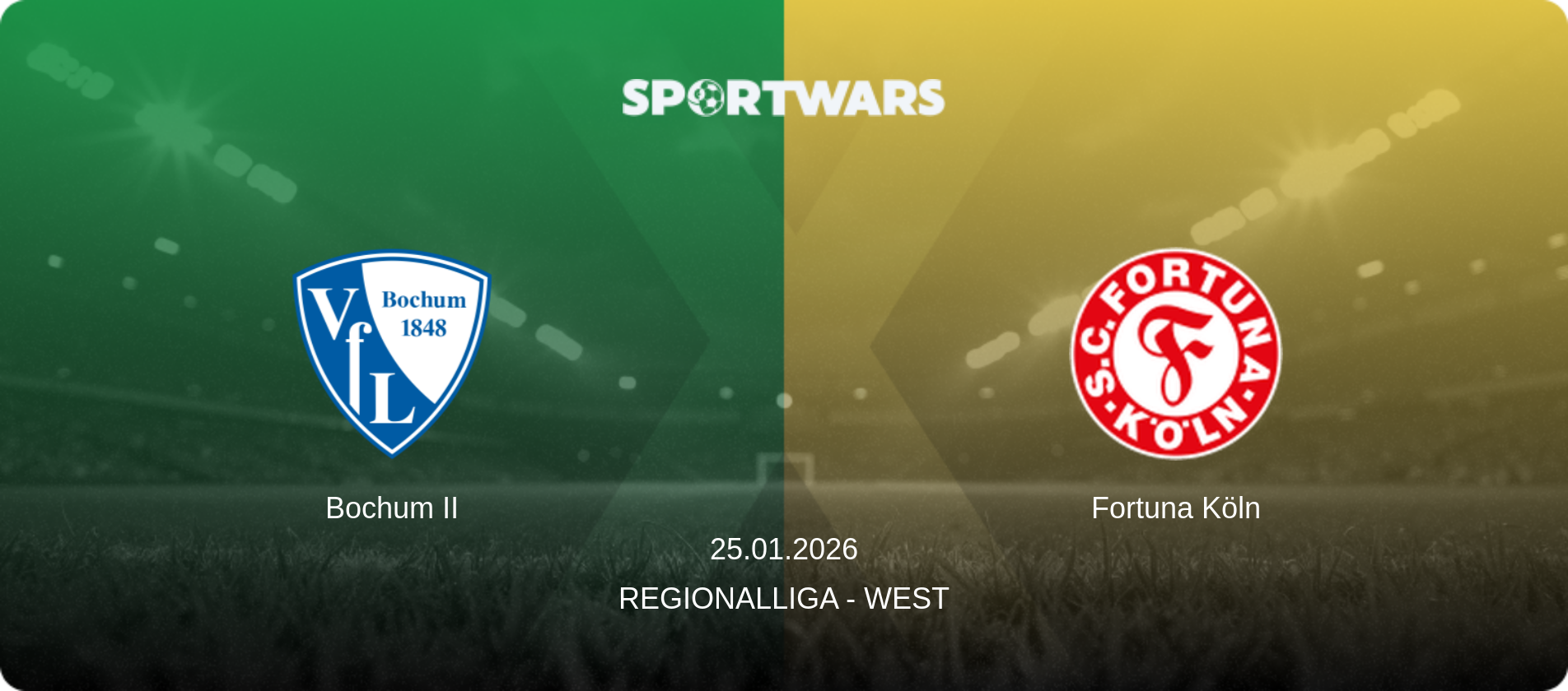 Bochum II — Fortuna Köln, 25.01.2026 — Regionalliga - West (match preview)
