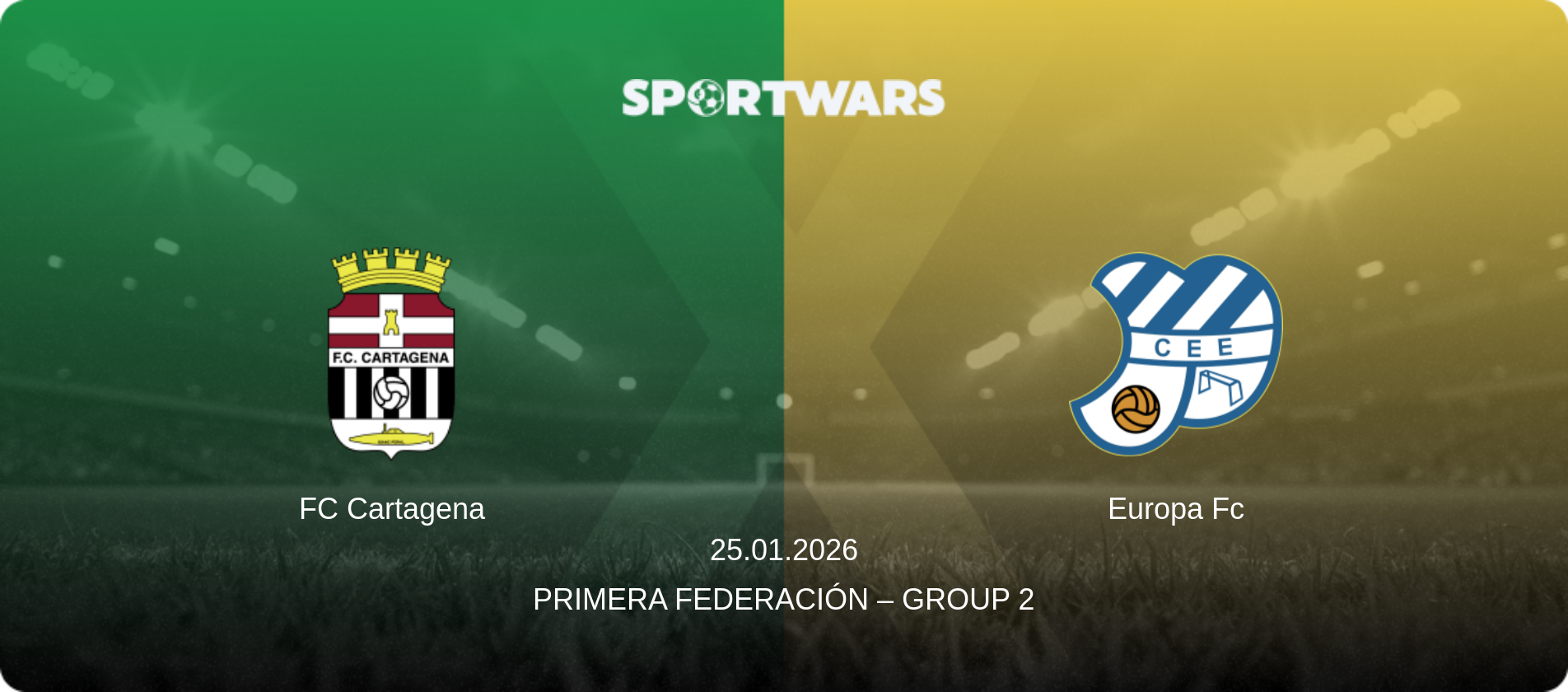 FC Cartagena — Europa Fc, 25.01.2026 — Primera Federación – Group 2 (match preview)