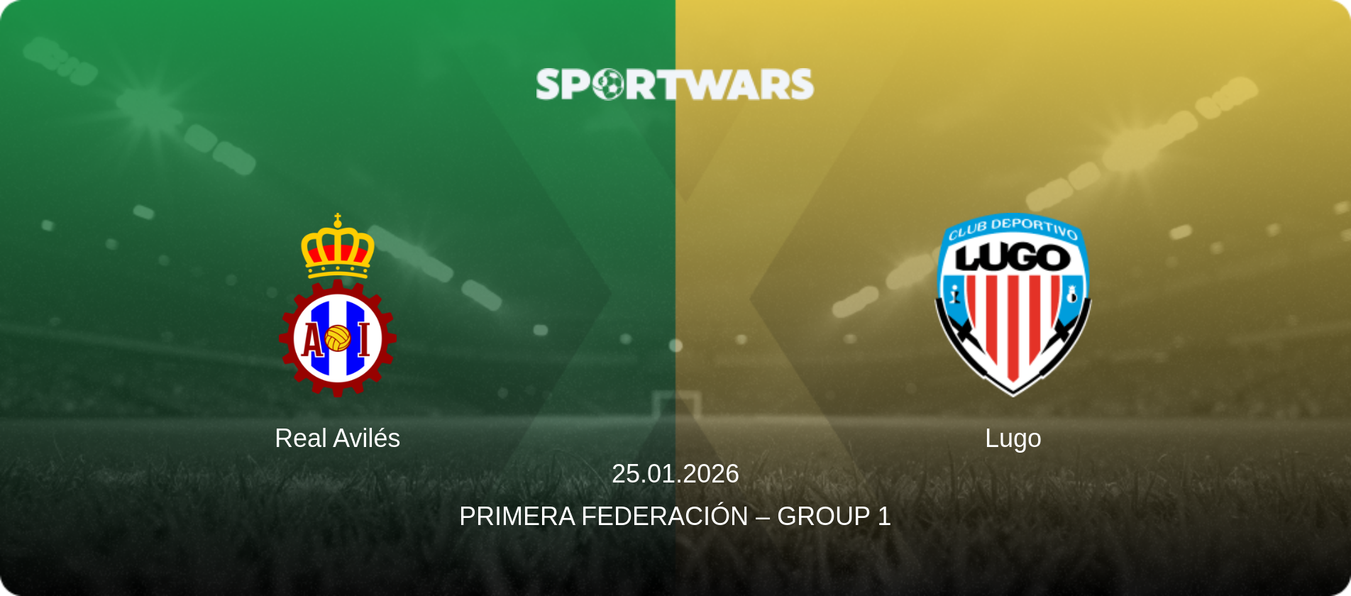 Real Avilés — Lugo, 25.01.2026 — Primera Federación – Group 1 (match preview)