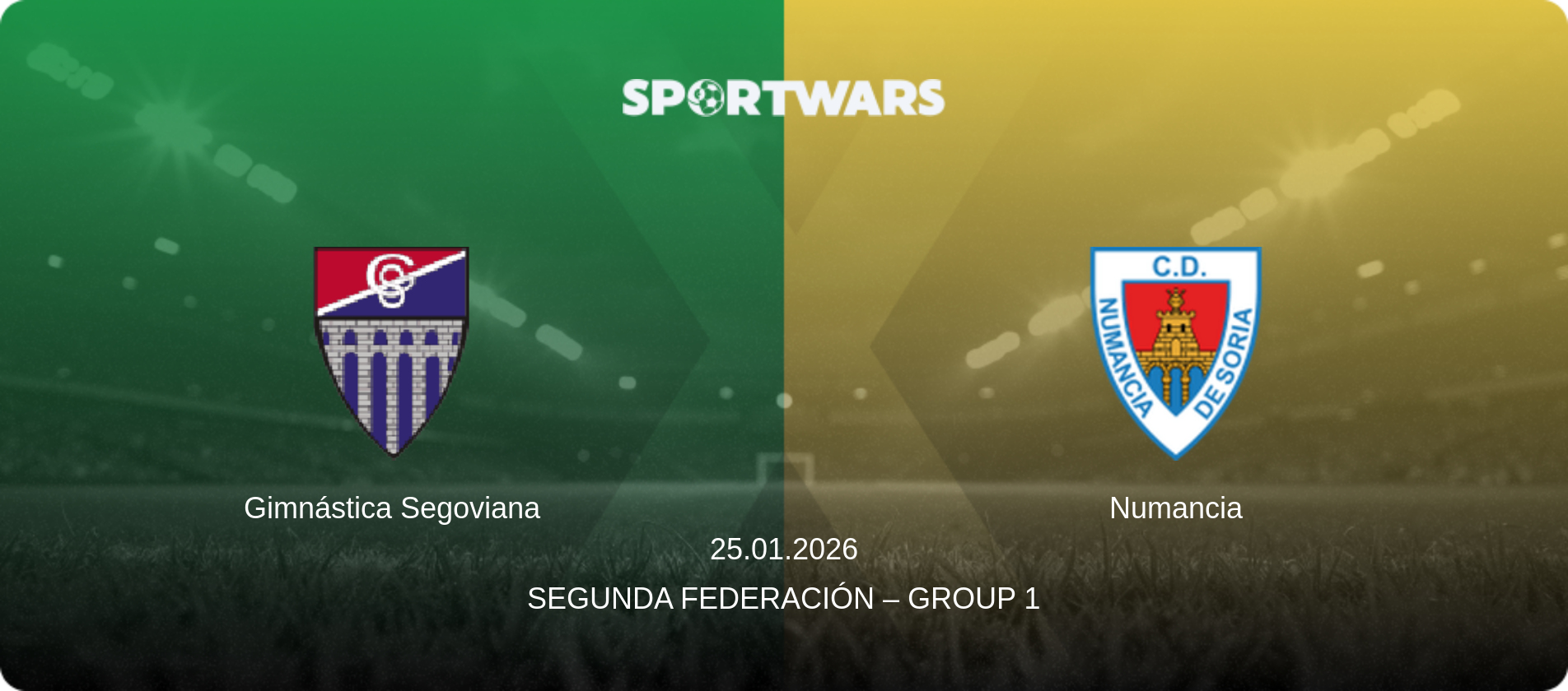 Gimnástica Segoviana — Numancia, 25.01.2026 — Segunda Federación – Group 1 (match preview)