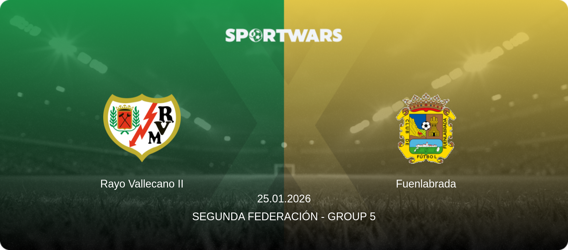Rayo Vallecano II — Fuenlabrada, 25.01.2026 — Segunda Federación - Group 5 (match preview)