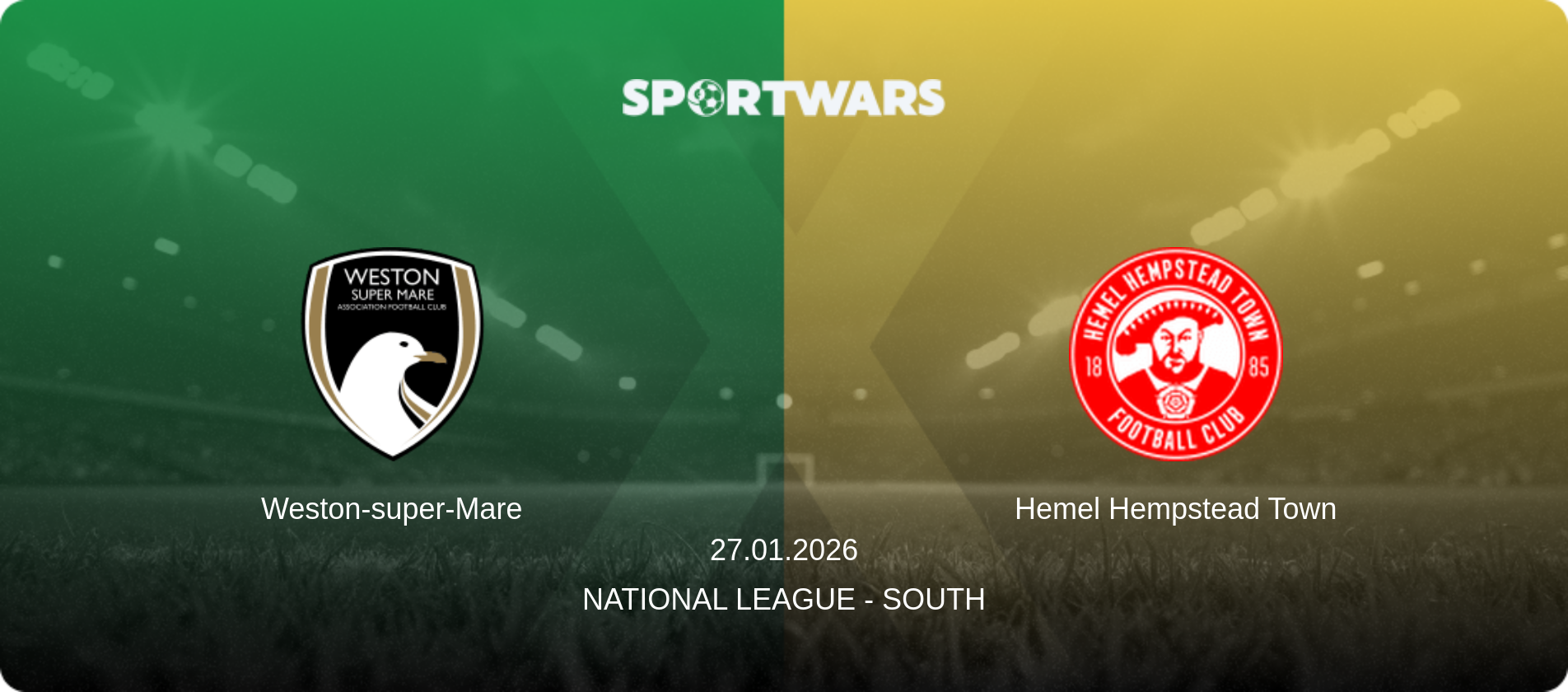 Weston-super-Mare — Hemel Hempstead Town, 27.01.2026 — National League - South (match preview)