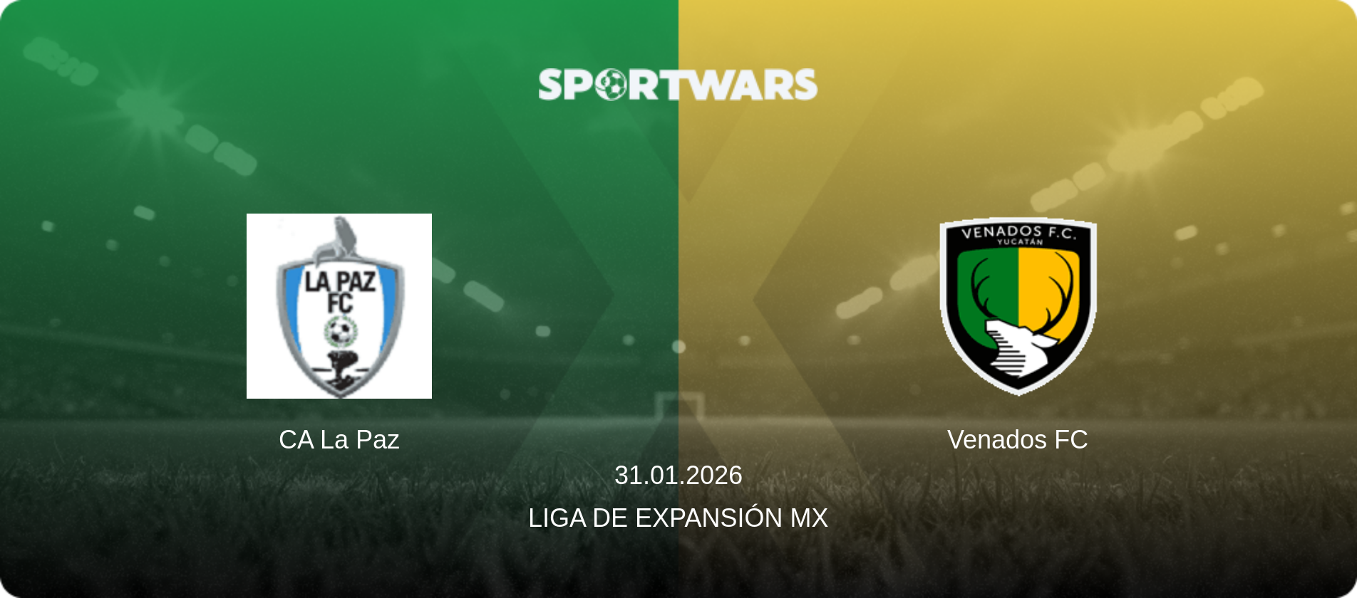 CA La Paz — Venados FC, 31.01.2026 — Liga de Expansión MX (match preview)