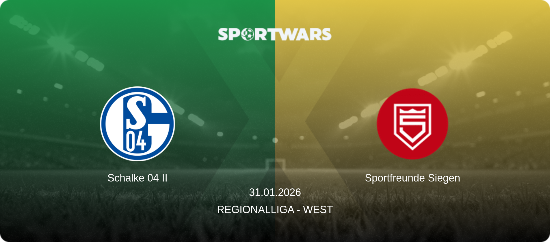 Schalke 04 II — Sportfreunde Siegen, 31.01.2026 — Regionalliga - West (match preview)