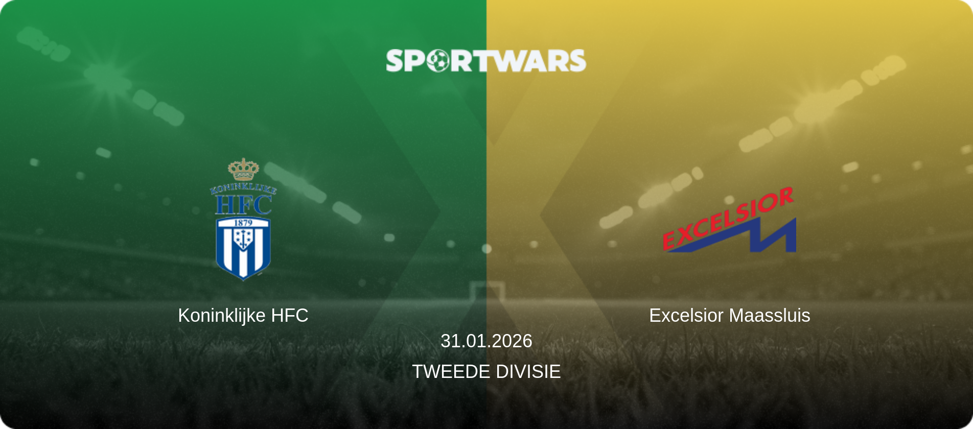 Koninklijke HFC — Excelsior Maassluis, 31.01.2026 — Tweede Divisie (match preview)