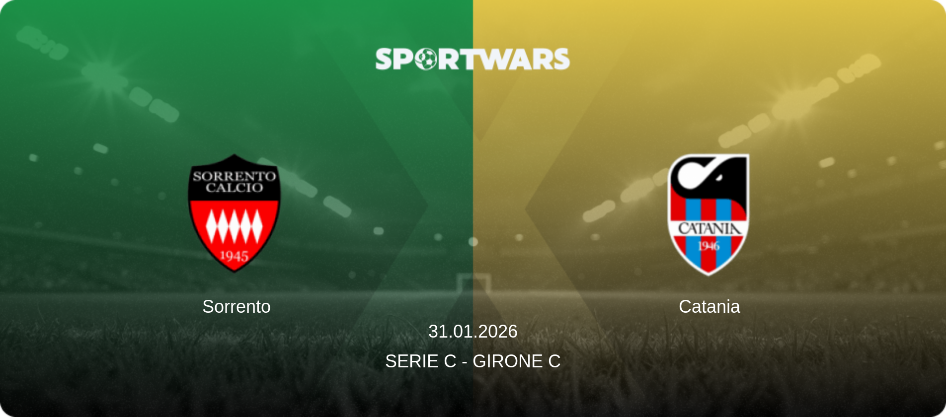 Sorrento — Catania, 31.01.2026 — Serie C - Girone C (match preview)