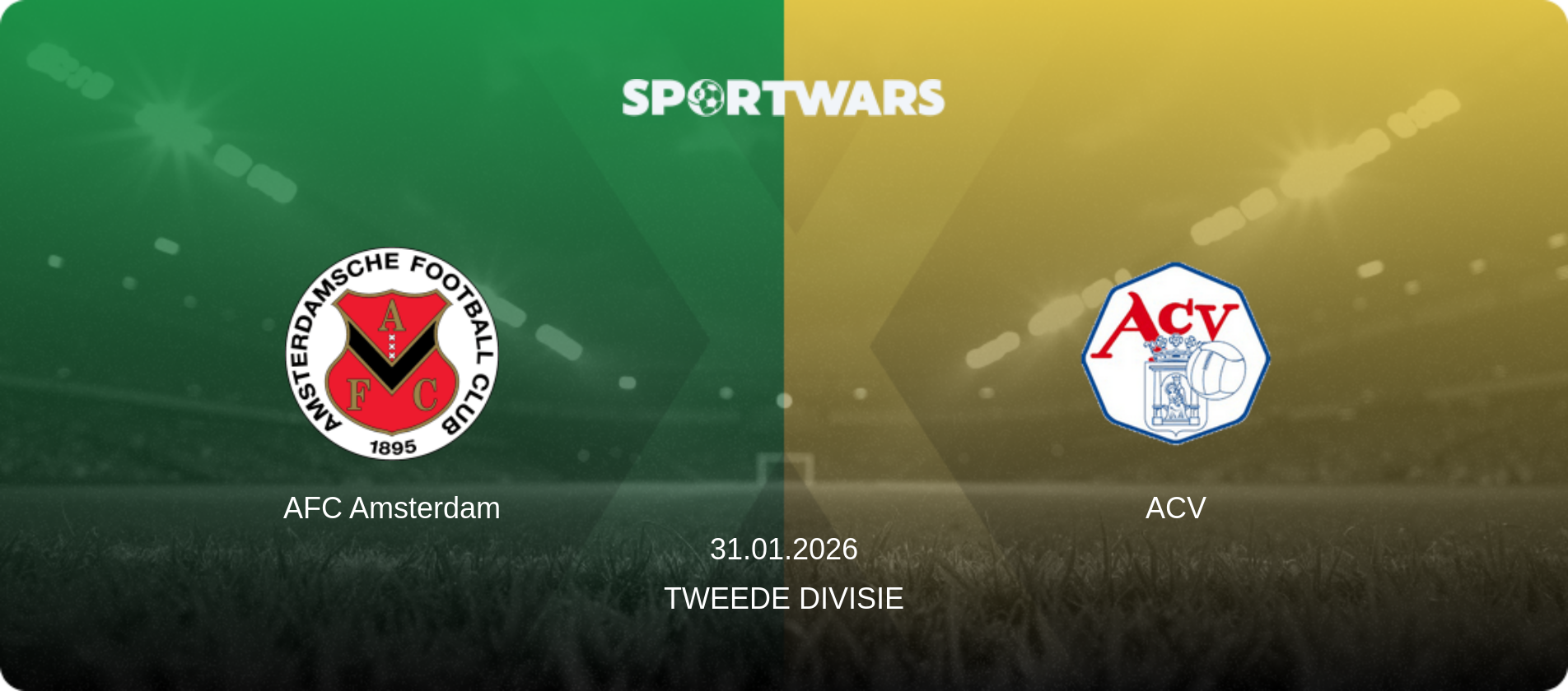 AFC Amsterdam — ACV, 31.01.2026 — Tweede Divisie (match preview)