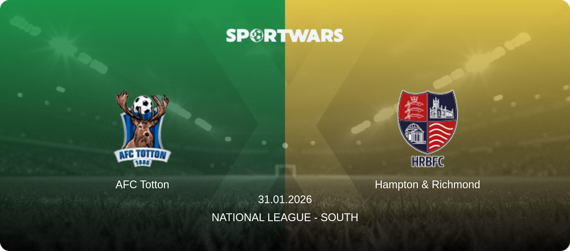 AFC Totton — Hampton & Richmond, 31.01.2026 — National League - South (match preview)