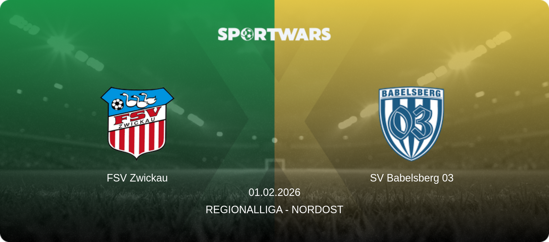 FSV Zwickau — SV Babelsberg 03, 01.02.2026 — Regionalliga - Nordost (match preview)
