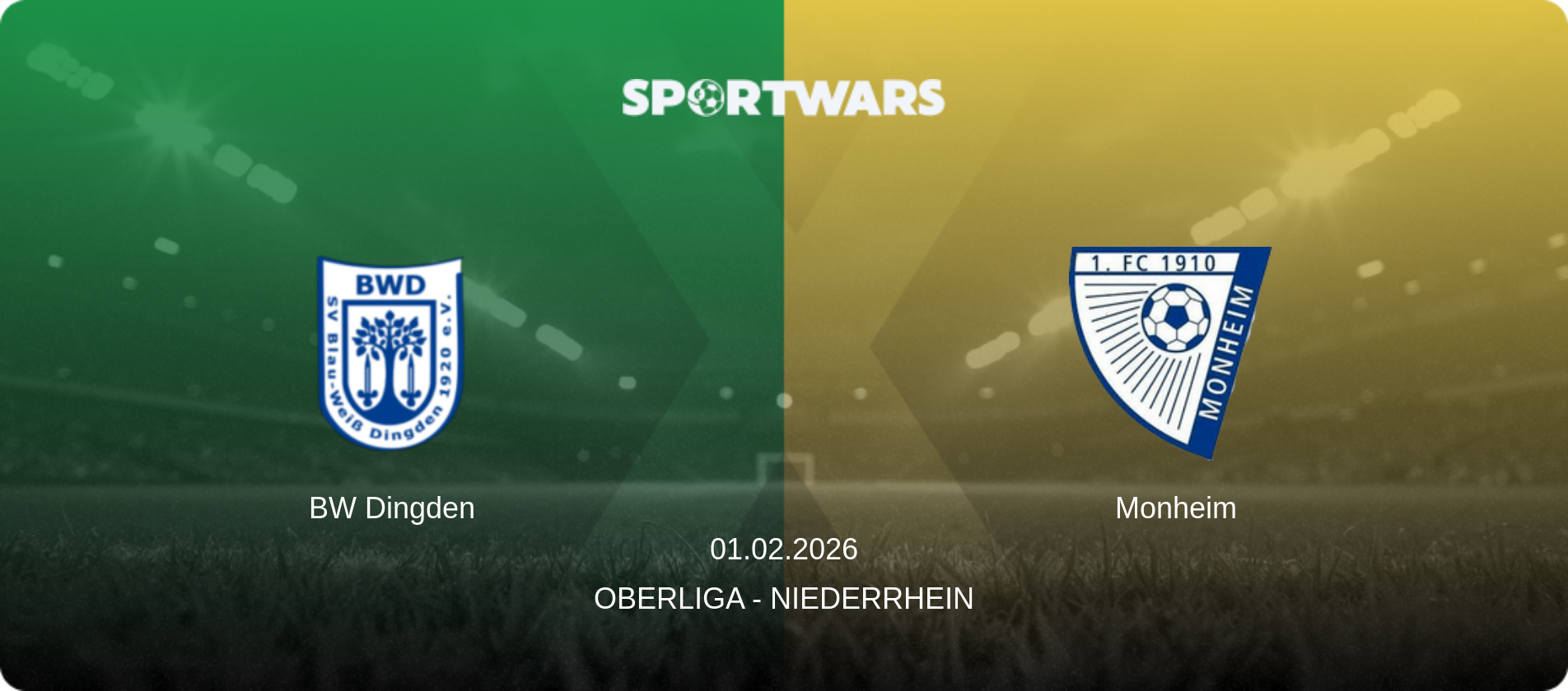 BW Dingden — Monheim, 01.02.2026 — Oberliga - Niederrhein (match preview)