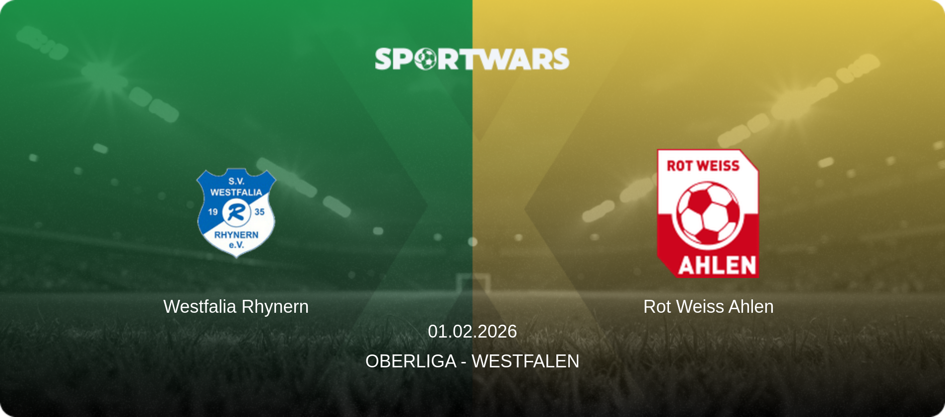 Westfalia Rhynern — Rot Weiss Ahlen, 01.02.2026 — Oberliga - Westfalen (match preview)
